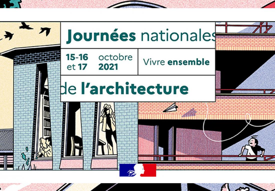 Affiche des journées nationales de l'architecture de Poitiers 2021