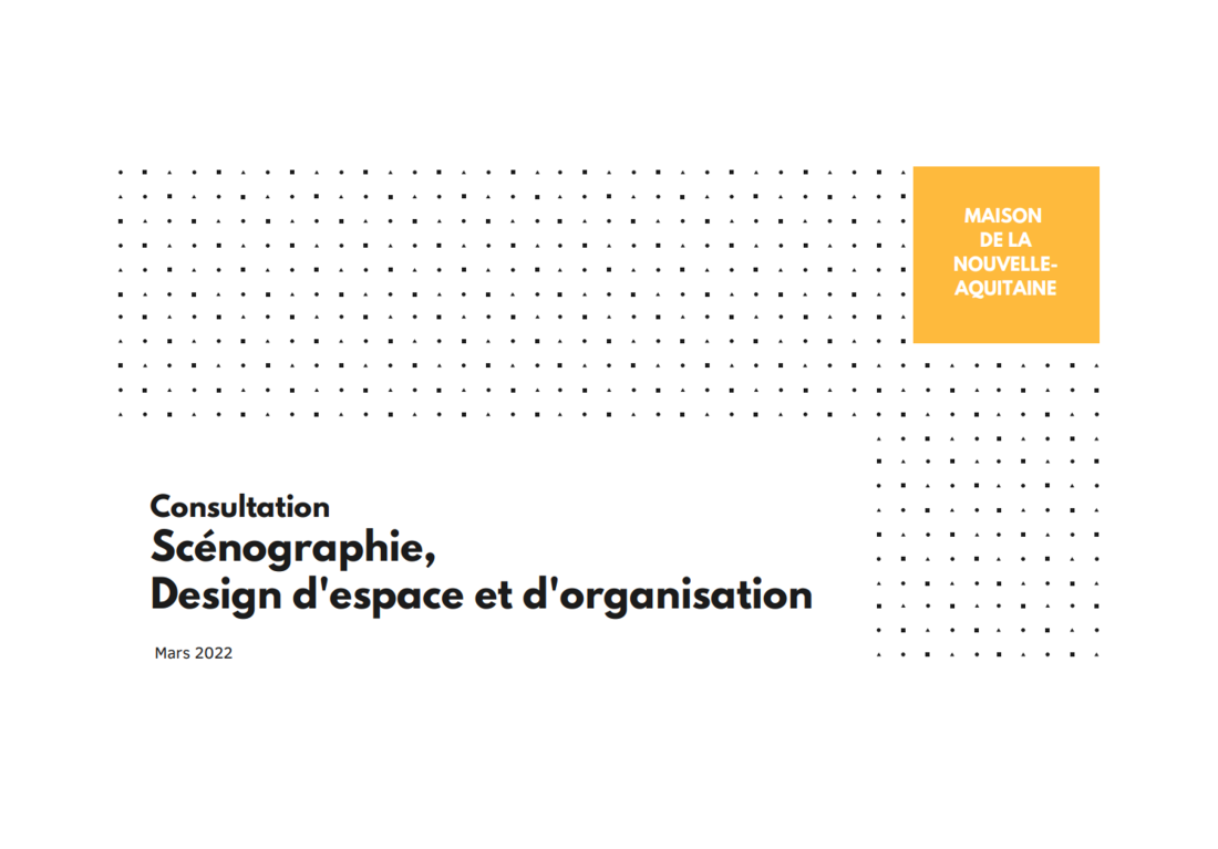 consultation scénographie/design de la Région Nouvelle-Aquitaine
