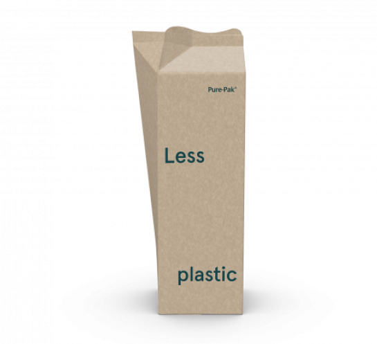 Emballage Elopak avec moins de plastique