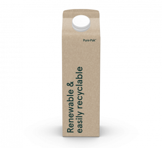 Emballage Elopak renouvelable et facilement recyclable